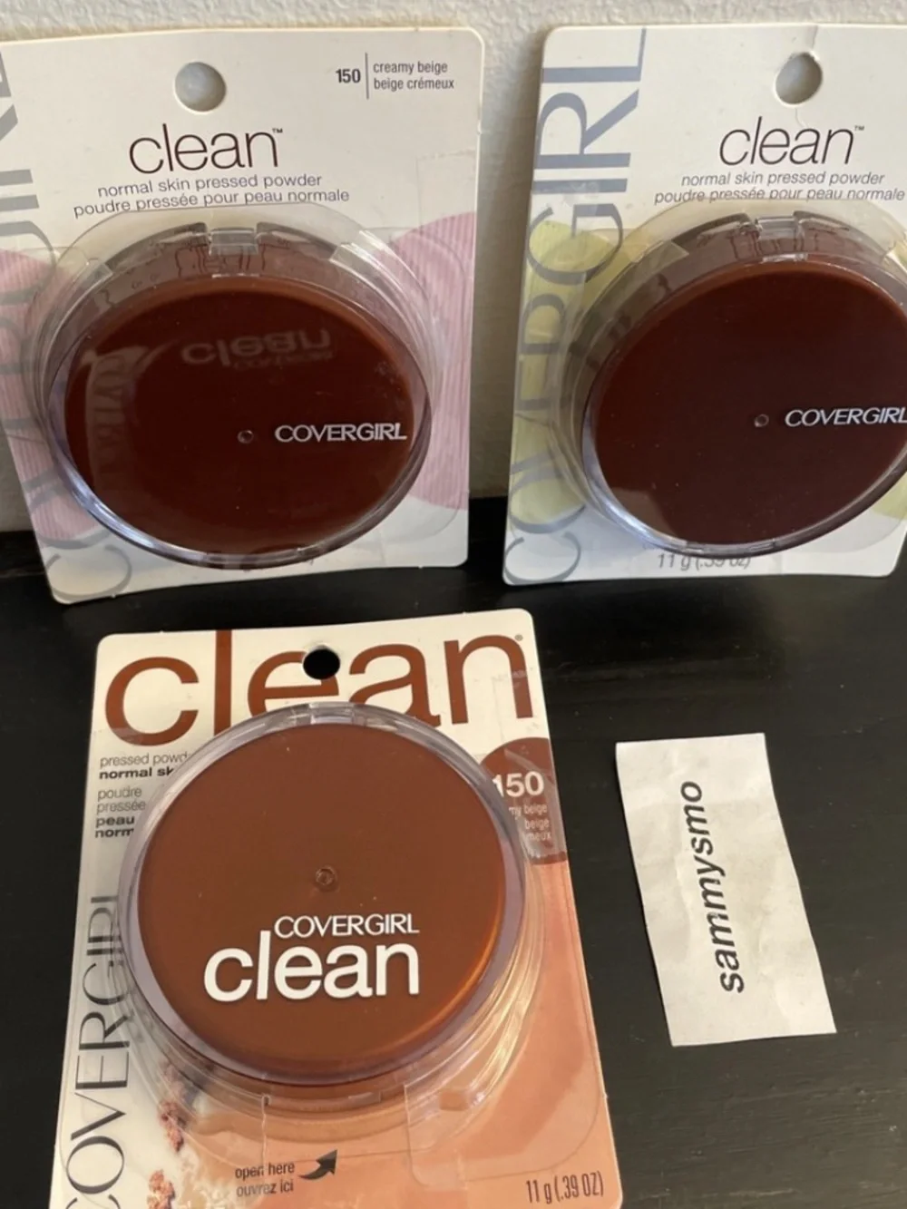 COVERGIRL Clean Pressed Powder 150 CREAMY BEIGE Original Talc x3